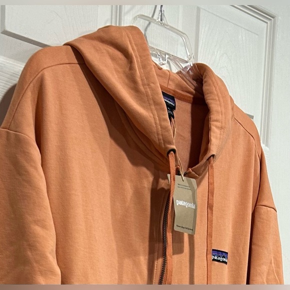 Patagonia Women's XL Ahnya Full-Zip Hoodie Sweatshirt Orange Rock Melon NWT Cozy - Picture 5 of 13